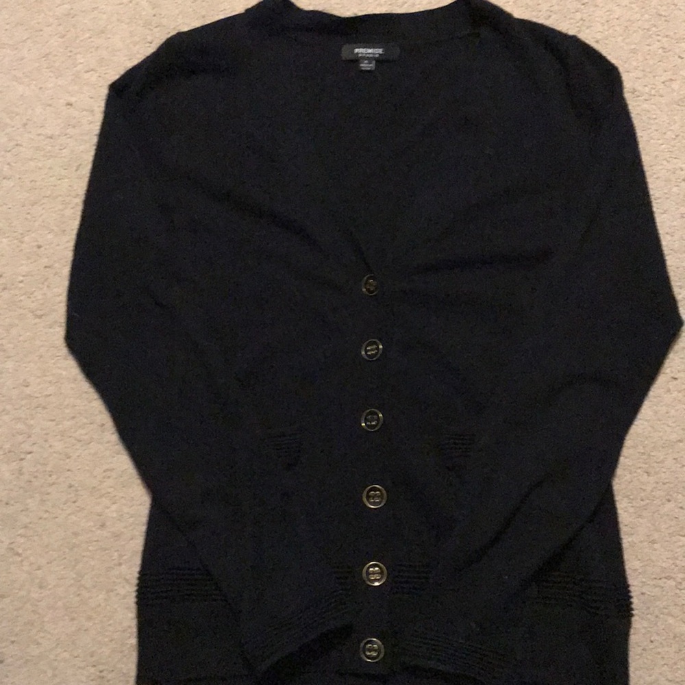 Premise studio small black and gold sweater